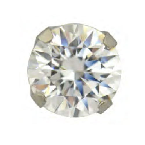 STAINLESS 7MM CUBIC ZIRCONIA
